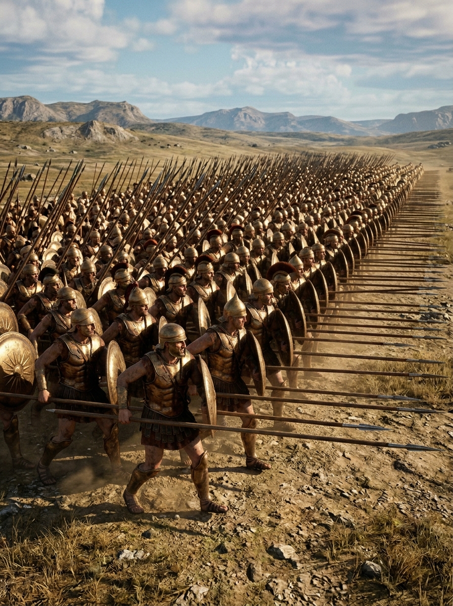 Sarissas en combate